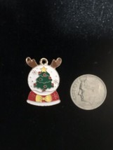 Christmas Tree Globe Enamel Bangle Pendant charm Necklace Pendant Charm C23 - $14.25