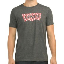 NWT LEVI&#39;S MSRP $28.99 FASHION WING LOGO MEN&#39;S GRAY SHORT SLEEVE TEE T-S... - £9.94 GBP