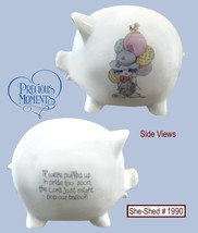 Precious Moments Clown Piggy Bank with stopper Enesco 1985 Vintage - $15.95