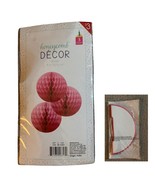 Honeycomb Decor Balls 8 Inch 3 Pack Pink Party Decorations - $10.84