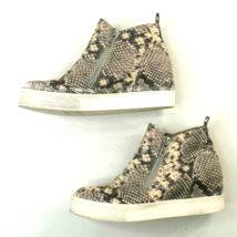 Steve Madden Wedgie Sneaker Snake Print Wedge Boots Shoes Womens Size 10 M - £35.97 GBP