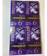Maxell Hi-Fi Professional Grade T-120 VHS Blank Tapes Lot Of 4 New Seale... - $23.76