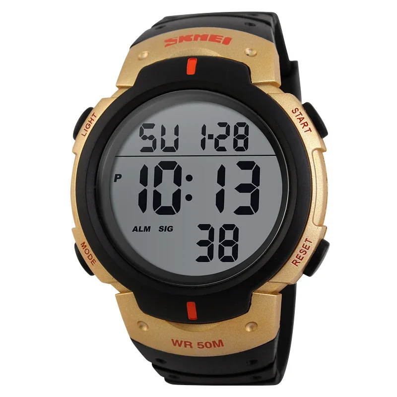 Calendar PU Strap 5Bar Waterproof Digital Watch Reloj Hombre Outdoor Spo... - £14.66 GBP