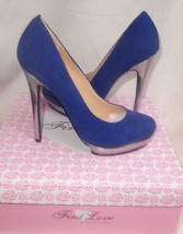 Firts Love By Penny Loves Kenny Royal Blue Pumps Size 7 new - £40.19 GBP