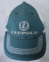 Leupold Embroidered Hat Cap Snapback Trucker Green and White Mesh - £8.48 GBP