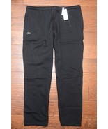 Lacoste Sport XH8426 Men&#39;s Black Fleece Cotton Sweatpants Big &amp; Tall 1XL... - $54.98