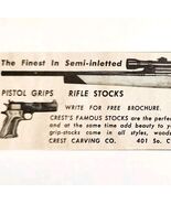 1963 Crest Carving Rifle Stocks Pistol Grips Advertisement Hunting La Ha... - €17,06 EUR