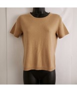 Lord &amp; Taylor Cashmere Women’s Sweater Short Sleeve 2 Ply Camel Size PS - $49.45