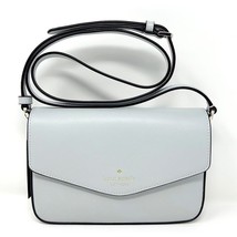 Kate Spade Sadie Envelope Crossbody Purse in Stone Path Gray Leather k7378 - £85.41 GBP