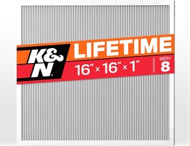 K&amp;N 16X16X1 Hvac Furnace Air Filter, Lasts A Lifetime, Washable, Merv 8,... - $54.99