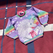 Pretty pastel rare unicorn sweater  Vintage Pepperoni Kids M medium 5/6 - $145.00