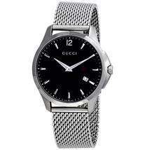Gucci Men&#39;s G-Timeless Black Dial Watch - YA126308 - £585.33 GBP