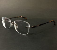 Technolite Eyeglasses Frames TFD 6002 MV Brown Mauve Rimless Cat Eye 52-17-135 - £29.57 GBP