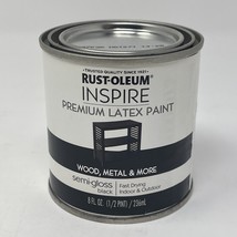 Rust-Oleum Inspire 297036 Premium Latex Paint, Semi-Gloss, Black 8 oz SH... - £9.64 GBP