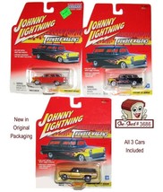 Johnny Lightning Thunder Wagons Lot of 3 Die-Cast Metal Cars 457-02 Hot Wheels - £23.39 GBP