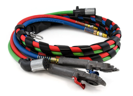 12 FT 3-IN-1 WRAP 7 WAY ELECTRICAL GREEN ABS TRAILER CORD/AIR LINE HOSE ... - $207.00