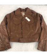 Anthropologie x Tiny Claire Chocolate Faux Leather Jacket Small - $1,769.05 MXN