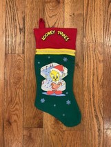 Vintage Looney Tunes Tweety Bird Christmas Holiday Stocking Caroling Felt 90s - £9.53 GBP