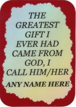 Personalized 3&quot; x 4&quot; Refrigerator Magnets Gift From God Family Friends Christmas - £3.58 GBP