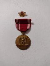 WW2 ERA ARMY GOOD CONDUCT WITH BUTTON LAPEL PIN - USED - $11.88