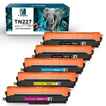 5PK TN227 Toner Cartridge With Chip For Brother HL-L3210 L3230 MFC-L3710 L3750 - £56.65 GBP