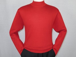Men Inserch Mock Neck Pullover Knit Soft Cotton Blend Sweater 4308 Christmas red - £15.70 GBP