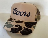 Vintage Coors Beer Hat Hunting Trucker Hat snapback Camo Cap Party Drink... - $17.56