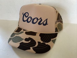 Vintage Coors Beer Hat Hunting Trucker Hat snapback Camo Cap Party Drink... - £13.99 GBP