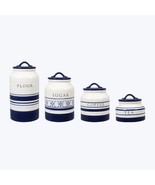 S/4 Ceramic Blue and White Canister Set - $128.58