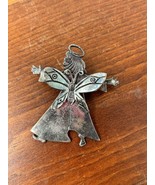 Emilia Castillo Signed Butterfly Angel Scarf Clip On Brooch 1997 - 2&quot; - €11,88 EUR