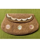 VTG K&amp;G CHARLET BEADED TINY SEED IVORY PEARLS CLUTCH BAG 1940s *Mother o... - $39.59