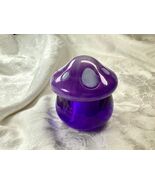 Mushroom Jar Handmade In Hawaii Resin Purple White Spots Lidded Mushroom... - $28.01 CAD
