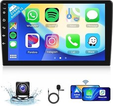 2G 64G Android Double Din Car Stereo With Wireless Carplay&amp;Android Auto,10.1 Inc - £168.97 GBP
