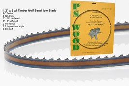 115&quot; X 1/2&quot; X 3 Tpi Positive Claw Timber Wolf Bandsaw Blade. - £41.12 GBP