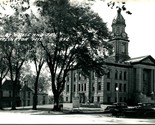 RPPC Darlington Wisconsin WI Court House &amp; Jail Ext w Cars  UNP Postcard - $28.66