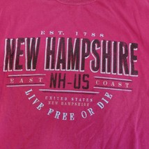 New Hampshire T Shirt Live Free or Die Maroon Gildan Size XL - £10.91 GBP