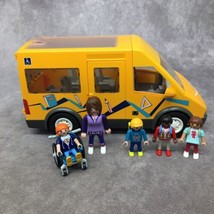 Playmobil School Bus 9419- Wheel Chair, Figures- Incomplete- Missing Cha... - $14.69