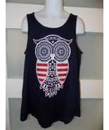 Justice Navy Blue Owl Tank Top Size 10 Girl&#39;s NWOT - $174.33 MXN