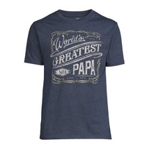 Way To Celebrate Men&#39;s Father&#39;s Day &#39;World&#39;s Greatest Papa&#39; Tee Blue 3XL(54-56) - £13.39 GBP