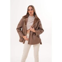 Vinci The Belluna Camel Reversible Shearling Women Jacket image 9
