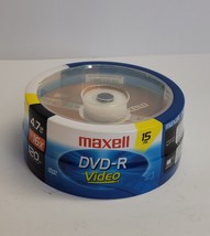 Maxell DVD-R 15PK Recordable Discs 4.7GB 16x 120 Min Spindle 15 Pk - £19.87 GBP