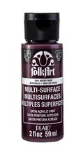 FolkArt Multi-Surface Satin Acrylic Paint, 2941CA Berry Wine, 2 Fl. Oz. - £2.99 GBP