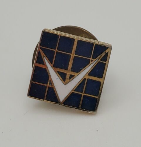 Square With Checkmark Lapel Hat Pin Tie Tack Pinchback - $14.65