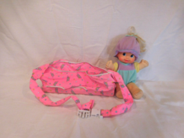 Magic Nursery Fuss N&#39; Giggle Doll with Carrier Mattel 1992 Works Vintage - £19.49 GBP