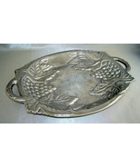 CYPRESS HOME Handled Oval Aluminum Metal Grapes &amp; Vines Serving Platter ... - $9.70
