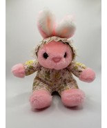 Pacinko Palace Vintage  Plush Baby Bunny Rabbit  Dressed With Hat - £15.77 GBP