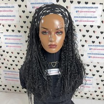 Goddess Box Braids Wavy Curls Braided Headband Wigs With Synthetic Curly... - $149.60