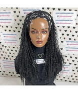 Goddess Box Braids Wavy Curls Braided Headband Wigs With Synthetic Curly... - £118.19 GBP