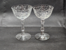 Vintage FOSTORIA NAVARRE Elegant Needle Etched Liqueur Cocktail Glass - ... - $27.61