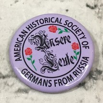 Vtg American Historical Society of Germans From Russia Pin Back Button - £7.43 GBP